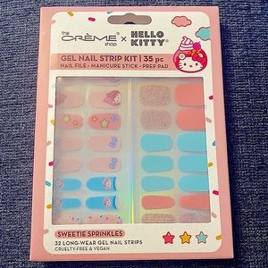 The Creme Shop x  Hello Kitty Gel Nail Strip Kit - 35 Pieces- Sweetie Sprinkles